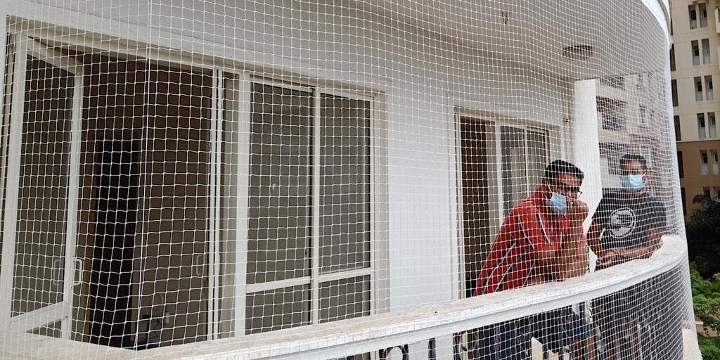 Invisible Pigeon Net Balcony Net Installation Velachery In Chennai