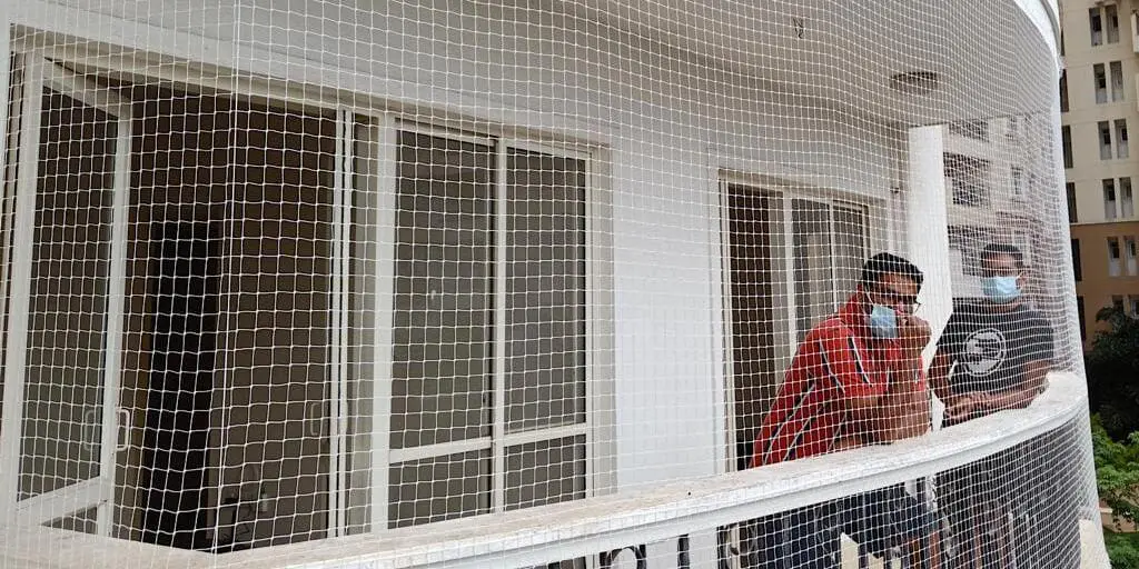 SPL Invisible Balcony Net Installation In Hyderabad - Service for Invisible  Bird Nets